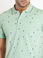 Mens All Over Printed Polo T-Shirt
