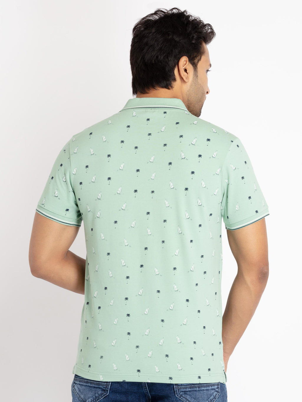 Mens All Over Printed Polo T-Shirt