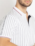 Mens Striped Polo T-shirt