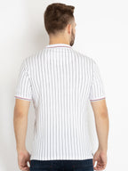 Mens Striped Polo T-shirt