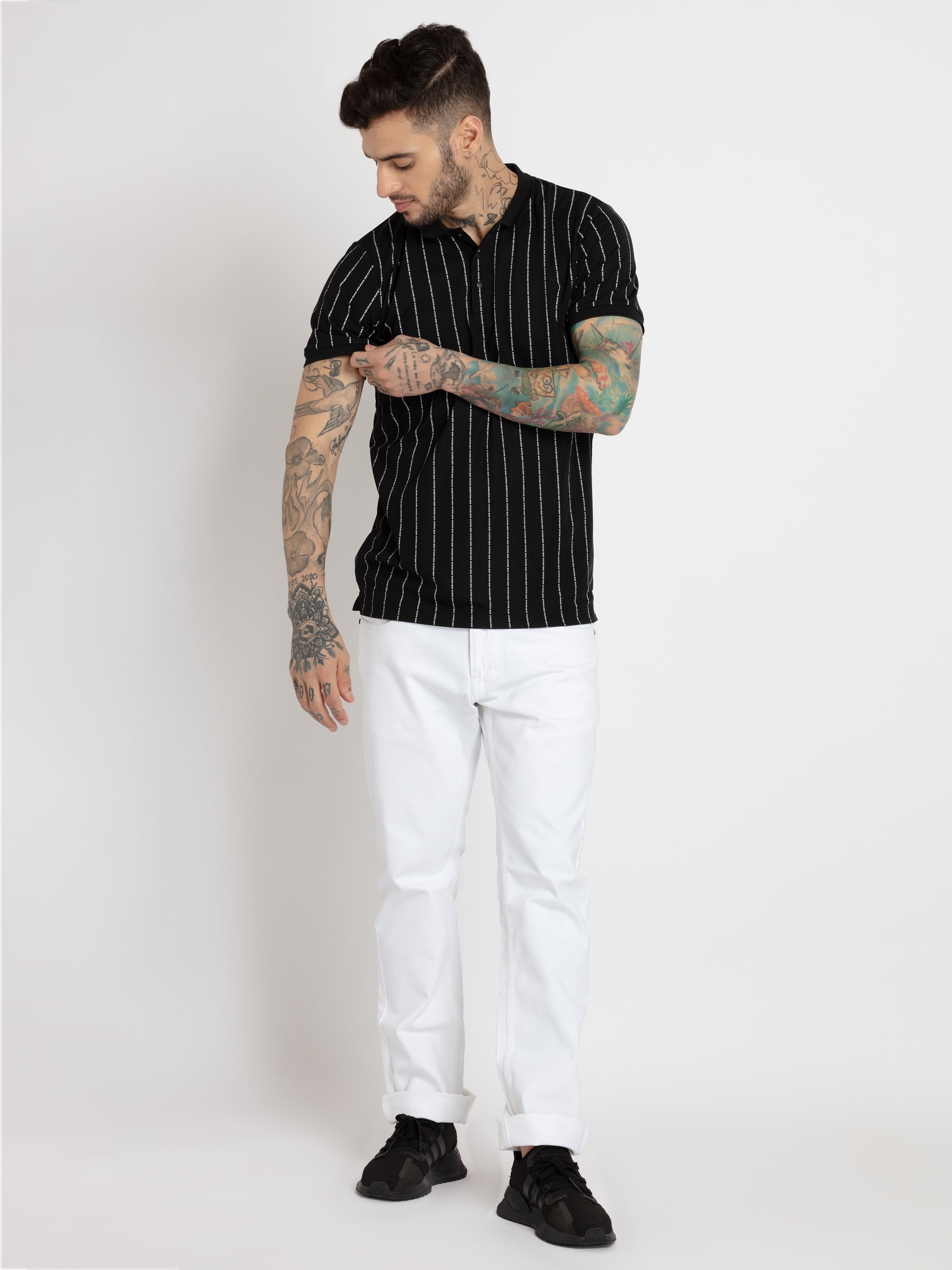 Mens All Over Printed Polo T-shirt