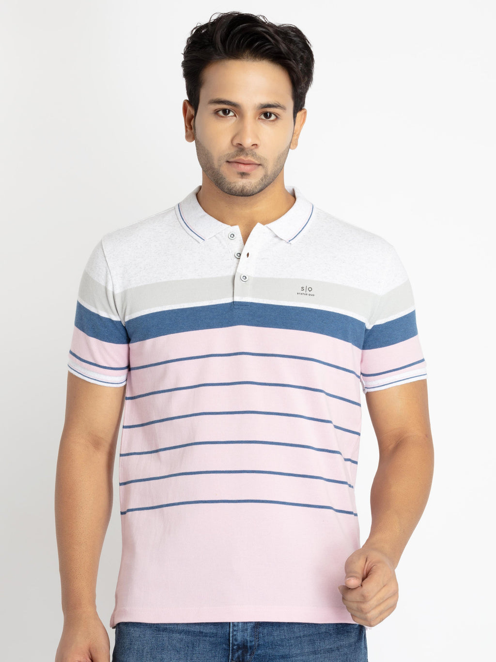 Striped polo t shirt