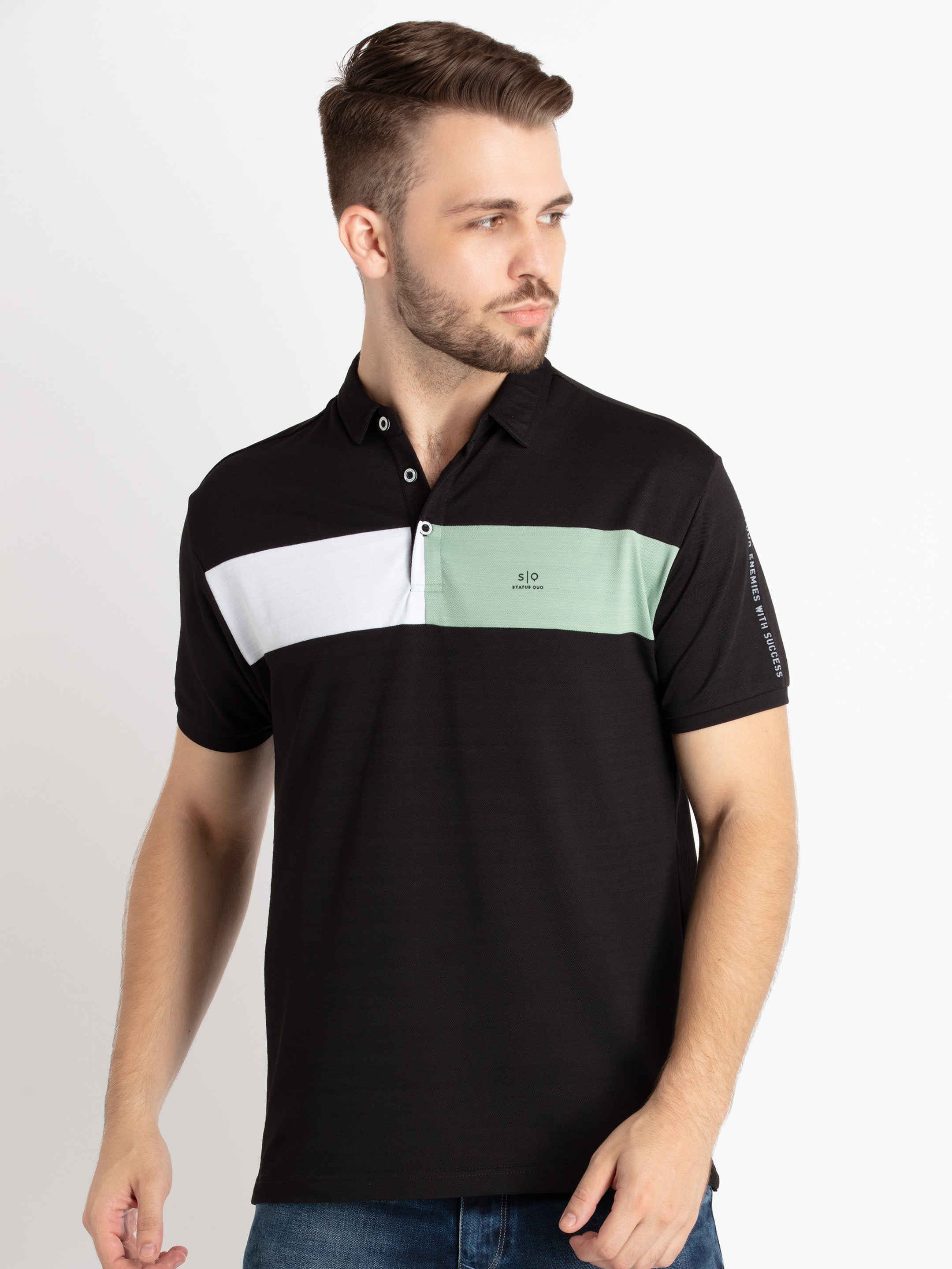 striped polo t shirt