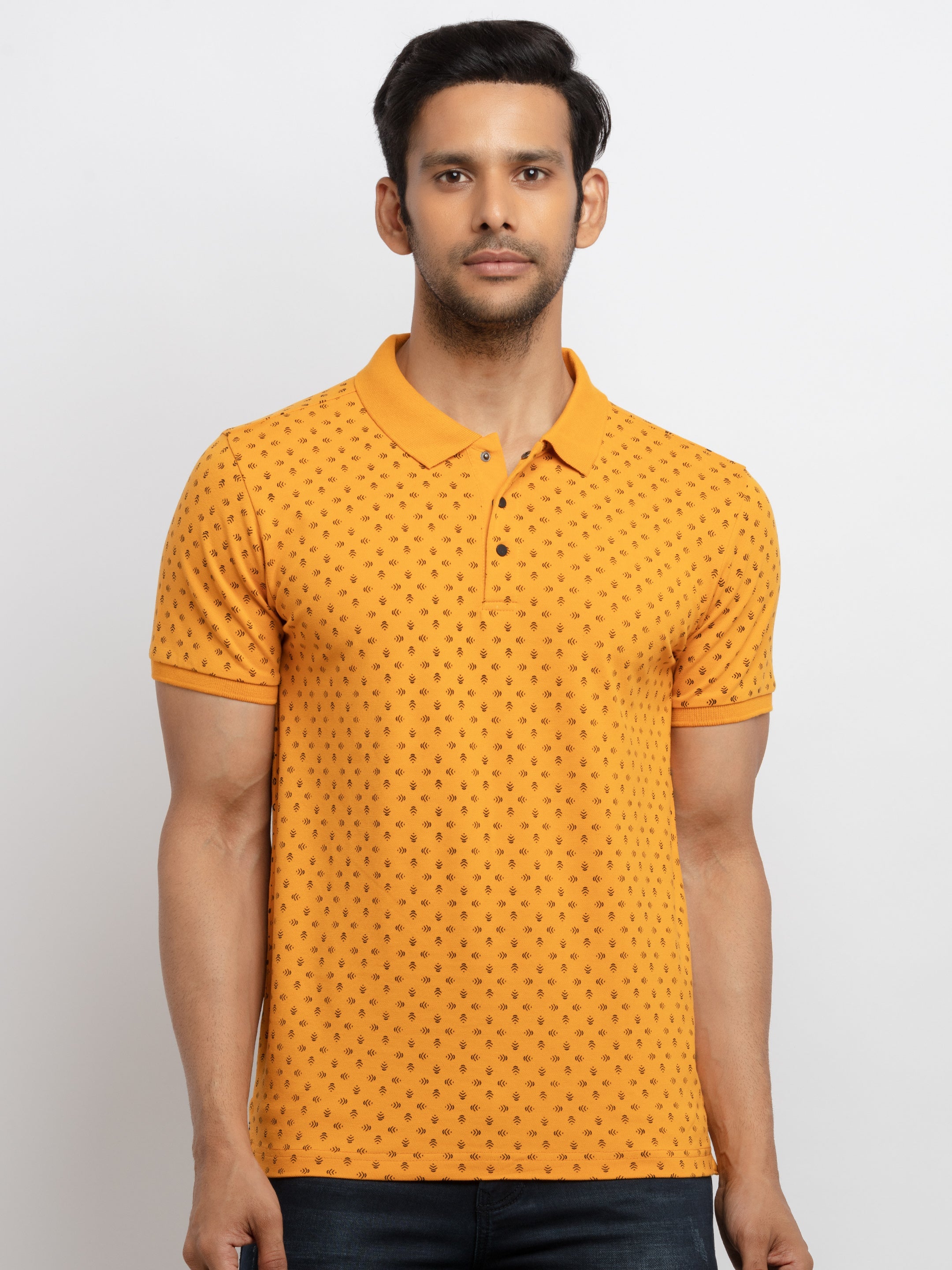 Printed polo t shirt
