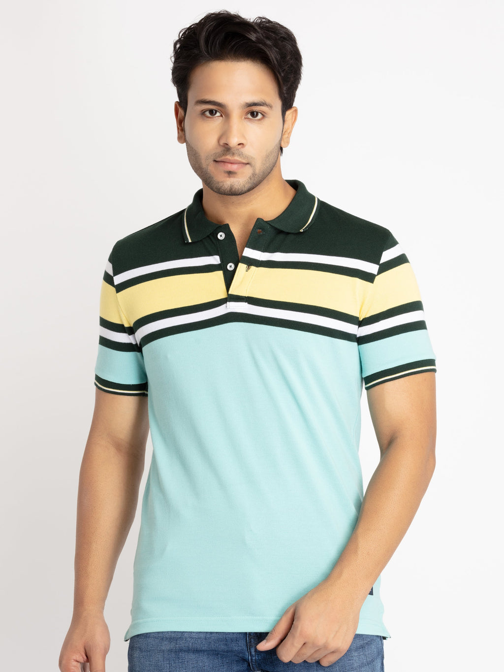 striped polo t shirt