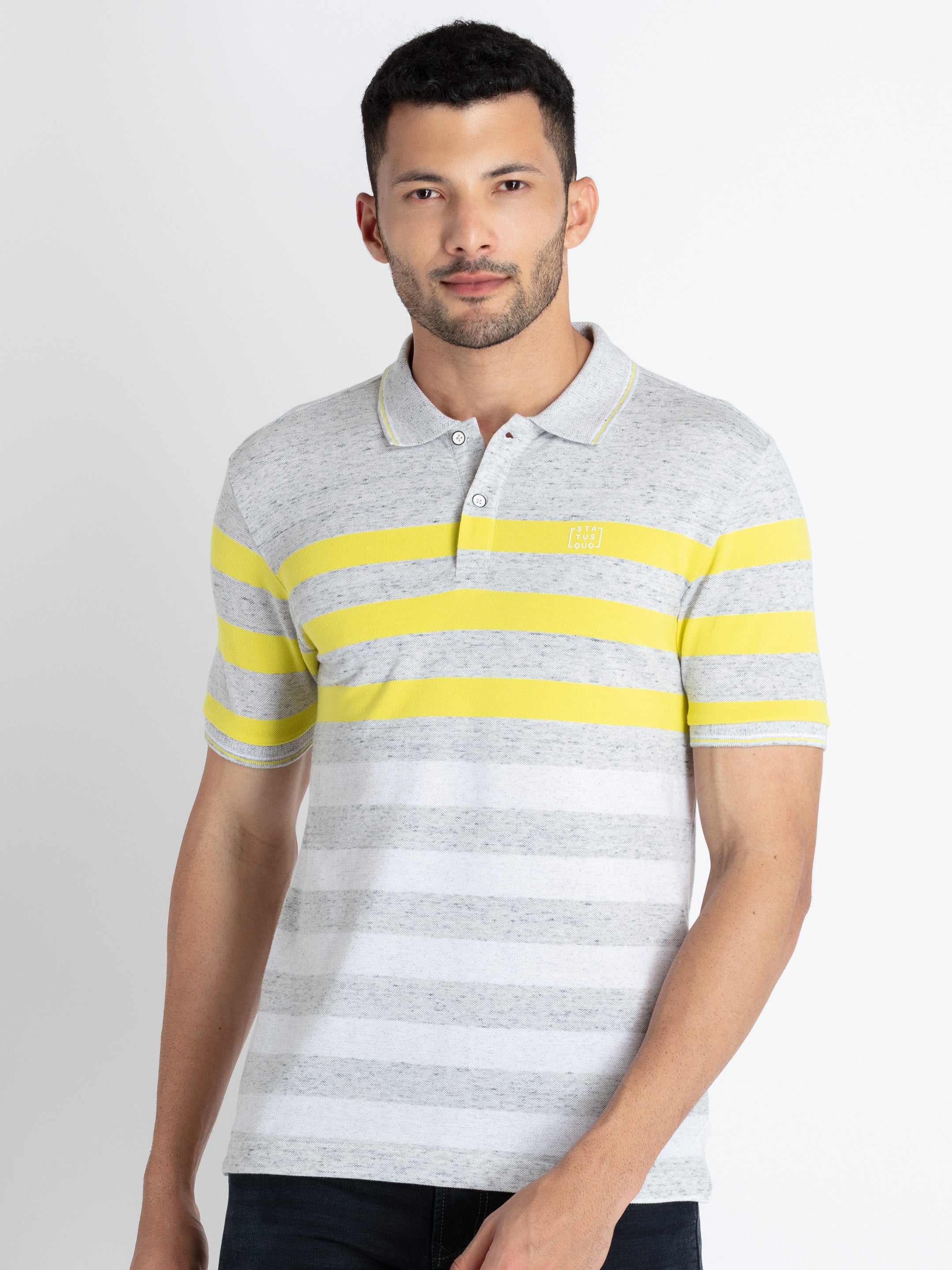 Striped polo t shirt