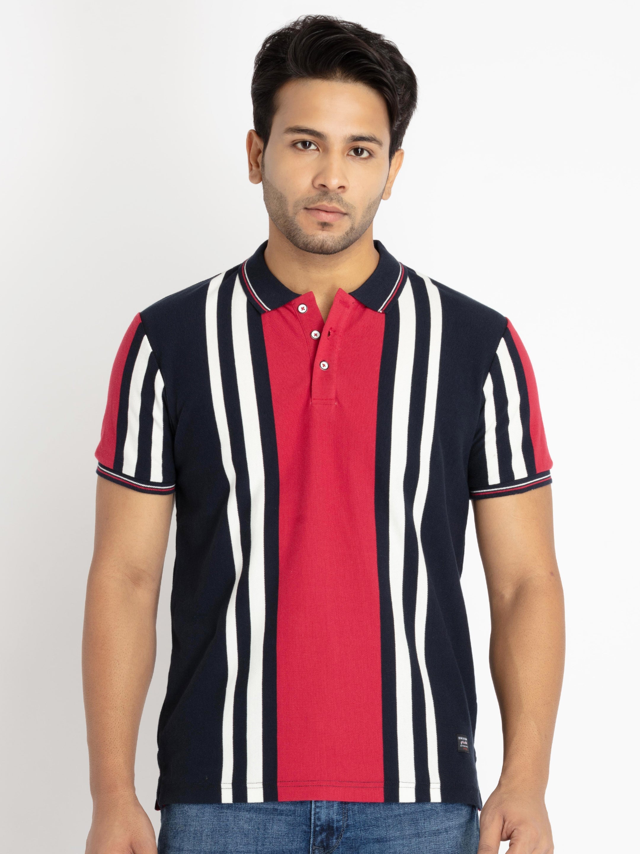 Striped polo t shirt