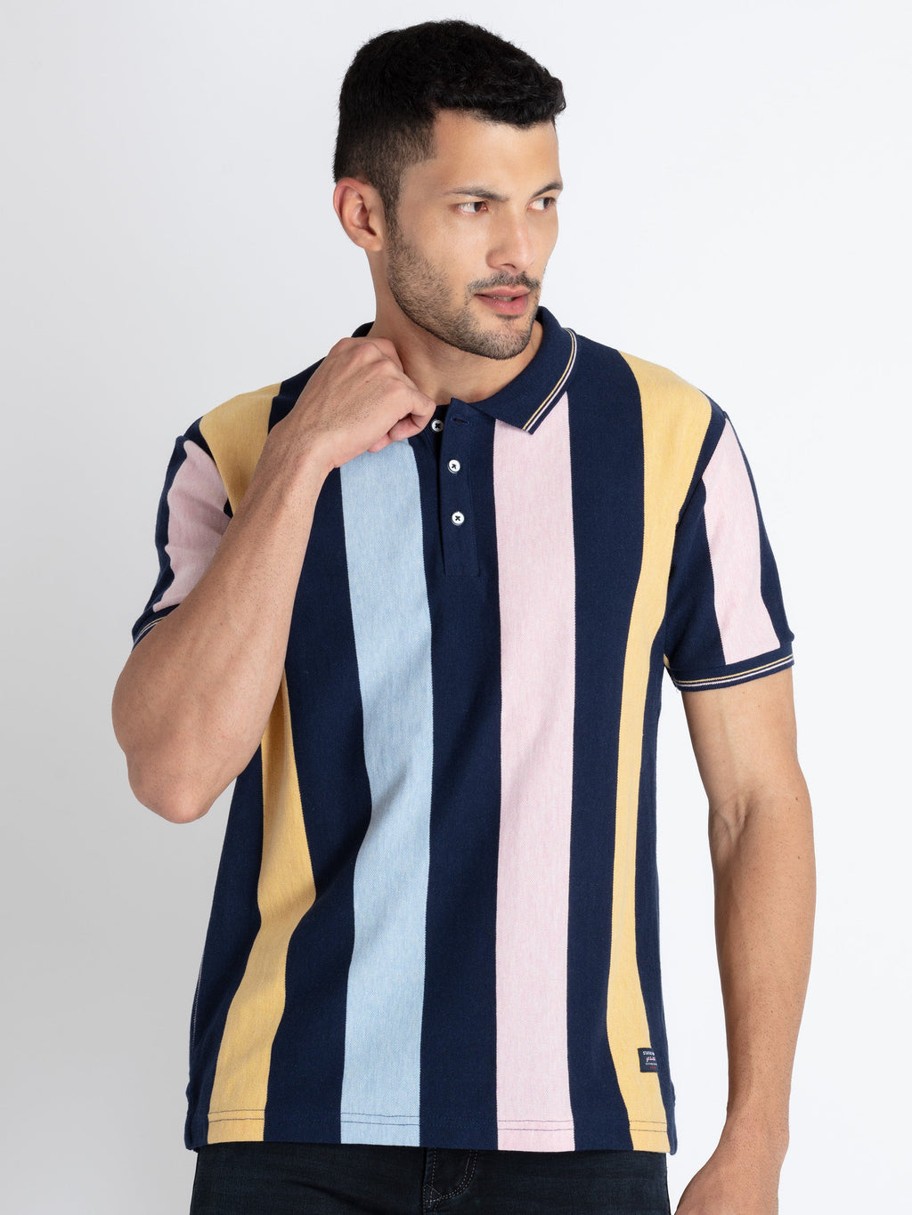 Striped polo t shirt