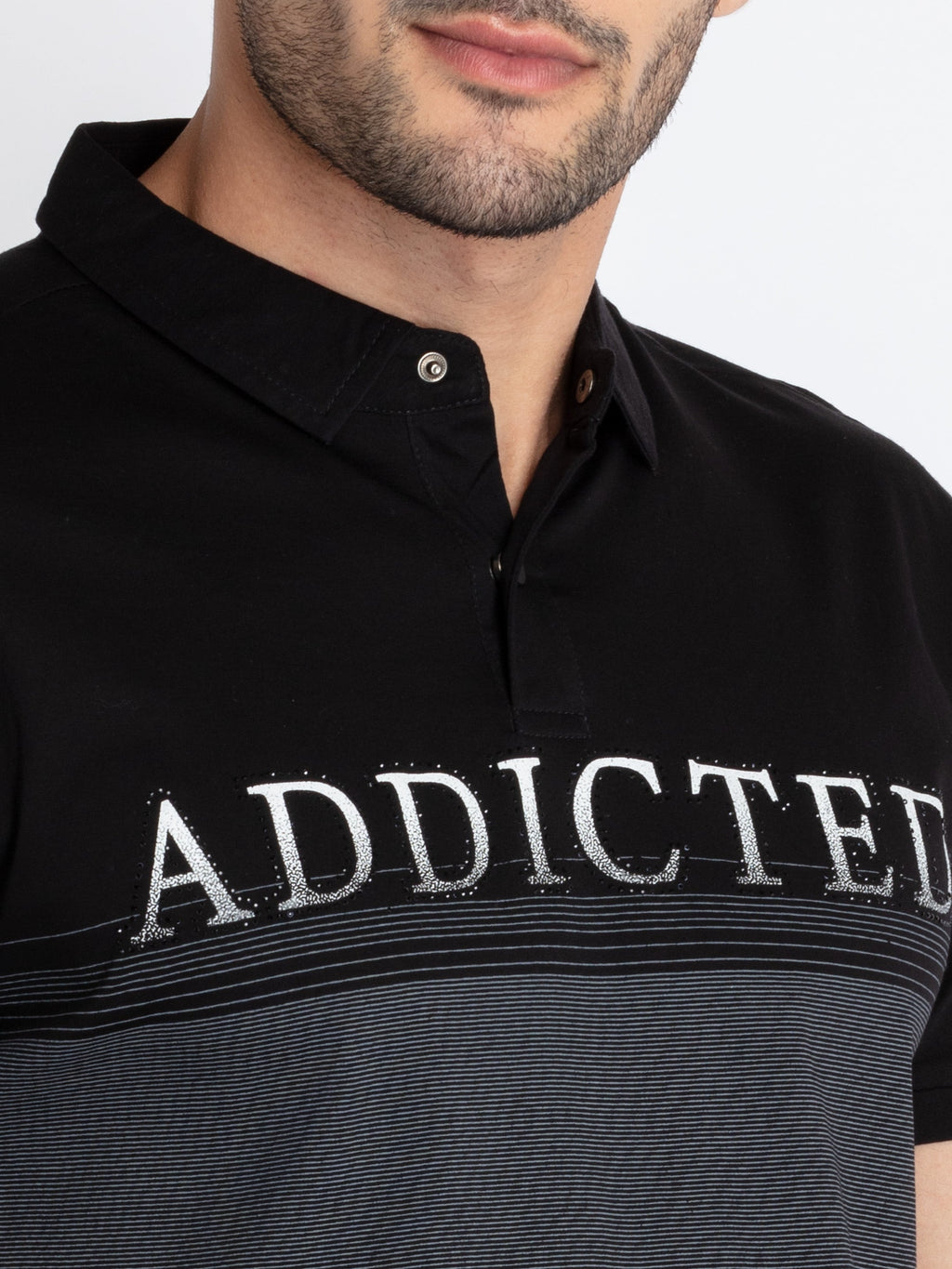Mens Printed Polo T-Shirt
