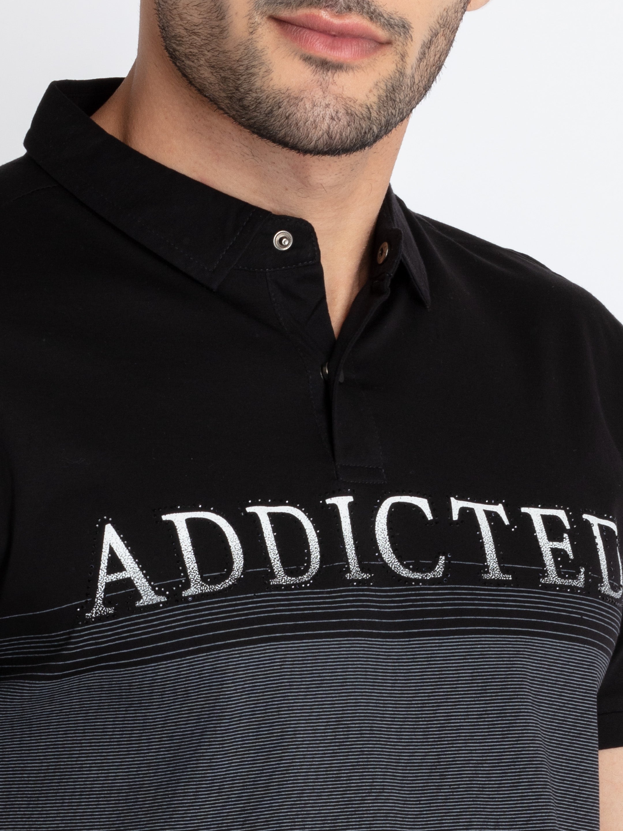 Mens Printed Polo T-Shirt