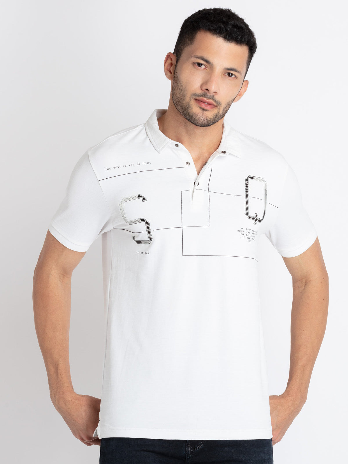 Status Quo |Men's Printed Polo T-shirt - 3XL, 4XL, 5XL