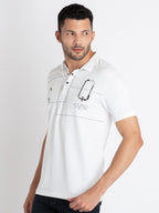 Mens Printed Polo T-Shirt