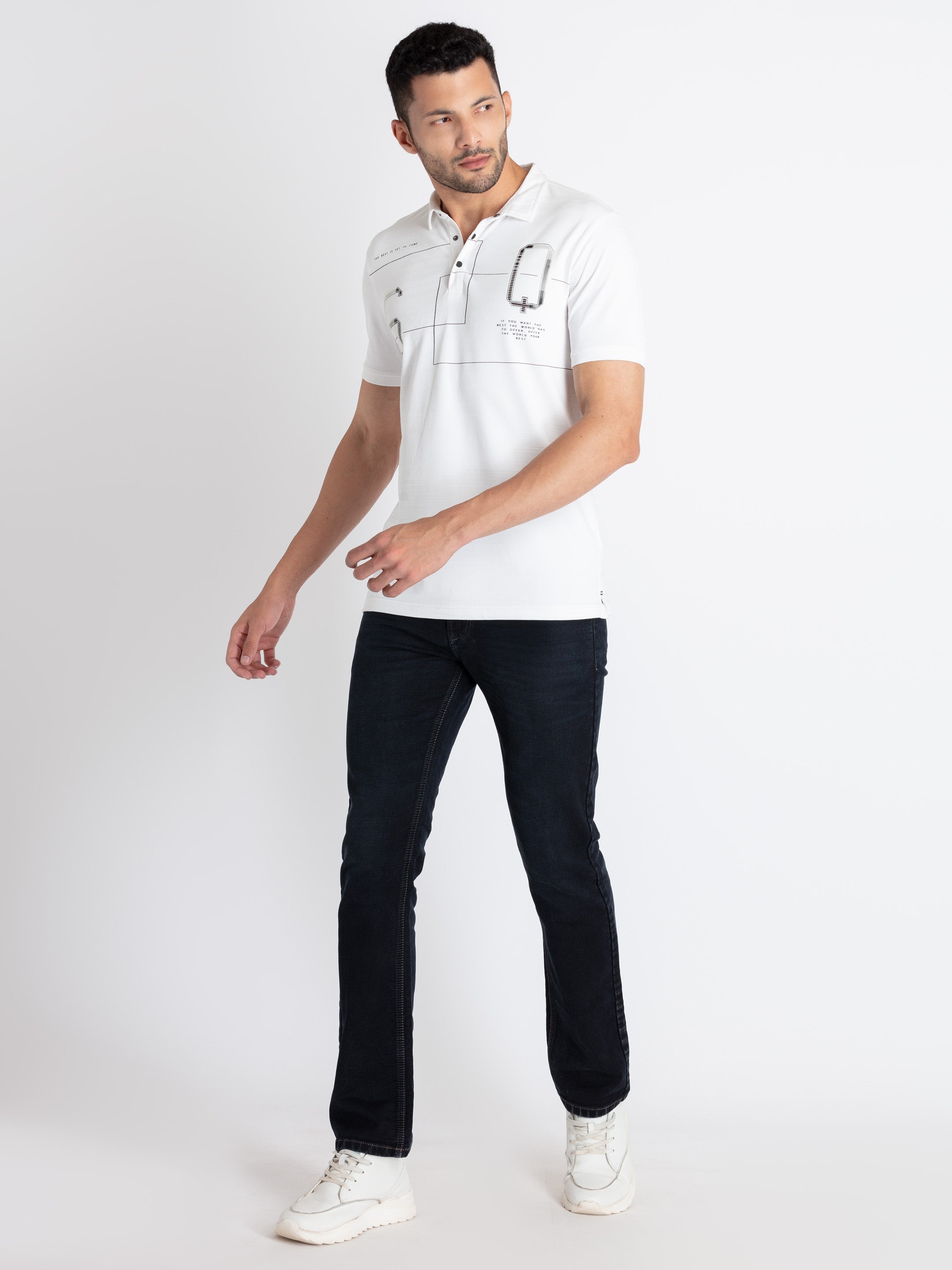 Mens Printed Polo T-Shirt