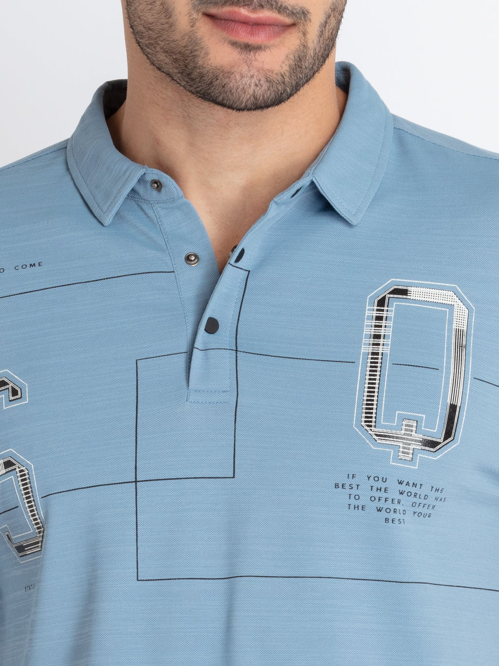 Mens Printed Polo T-Shirt