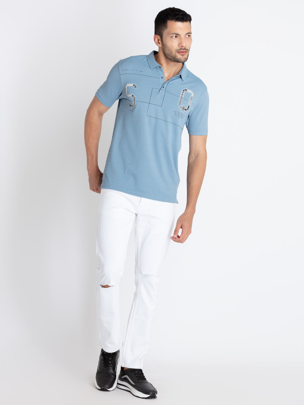 Mens Printed Polo T-Shirt