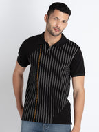 Printed polo t shirt