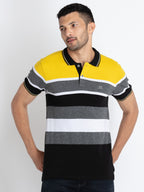 Striped polo t shirt