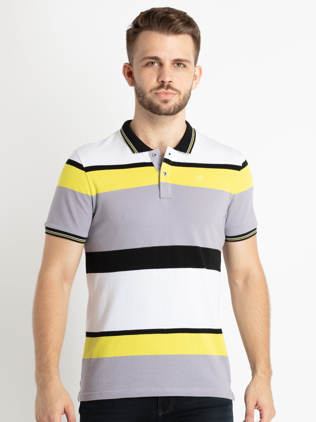 Striped polo t shirt