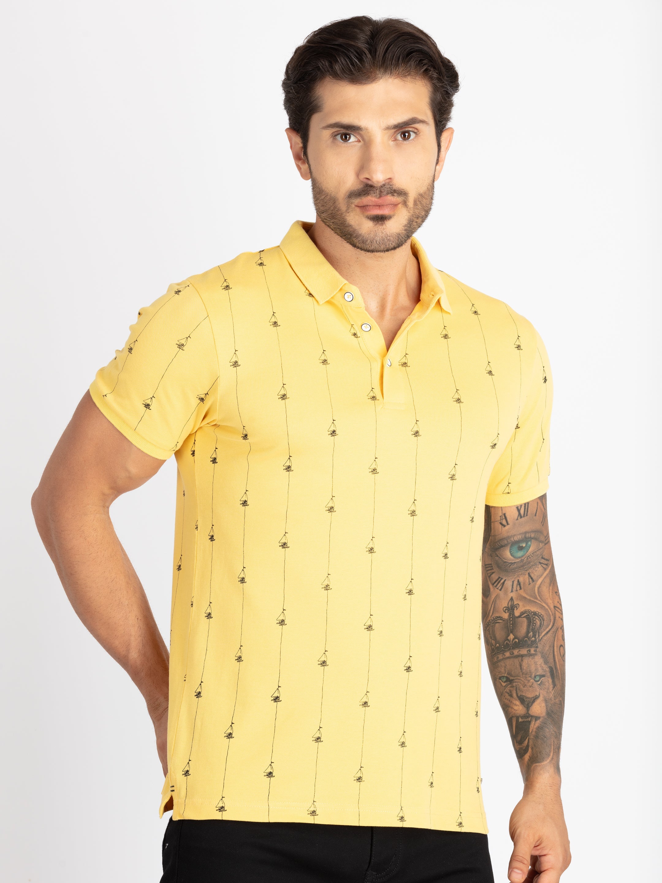 Mens All Over Printed Polo T-Shirt Secondary image