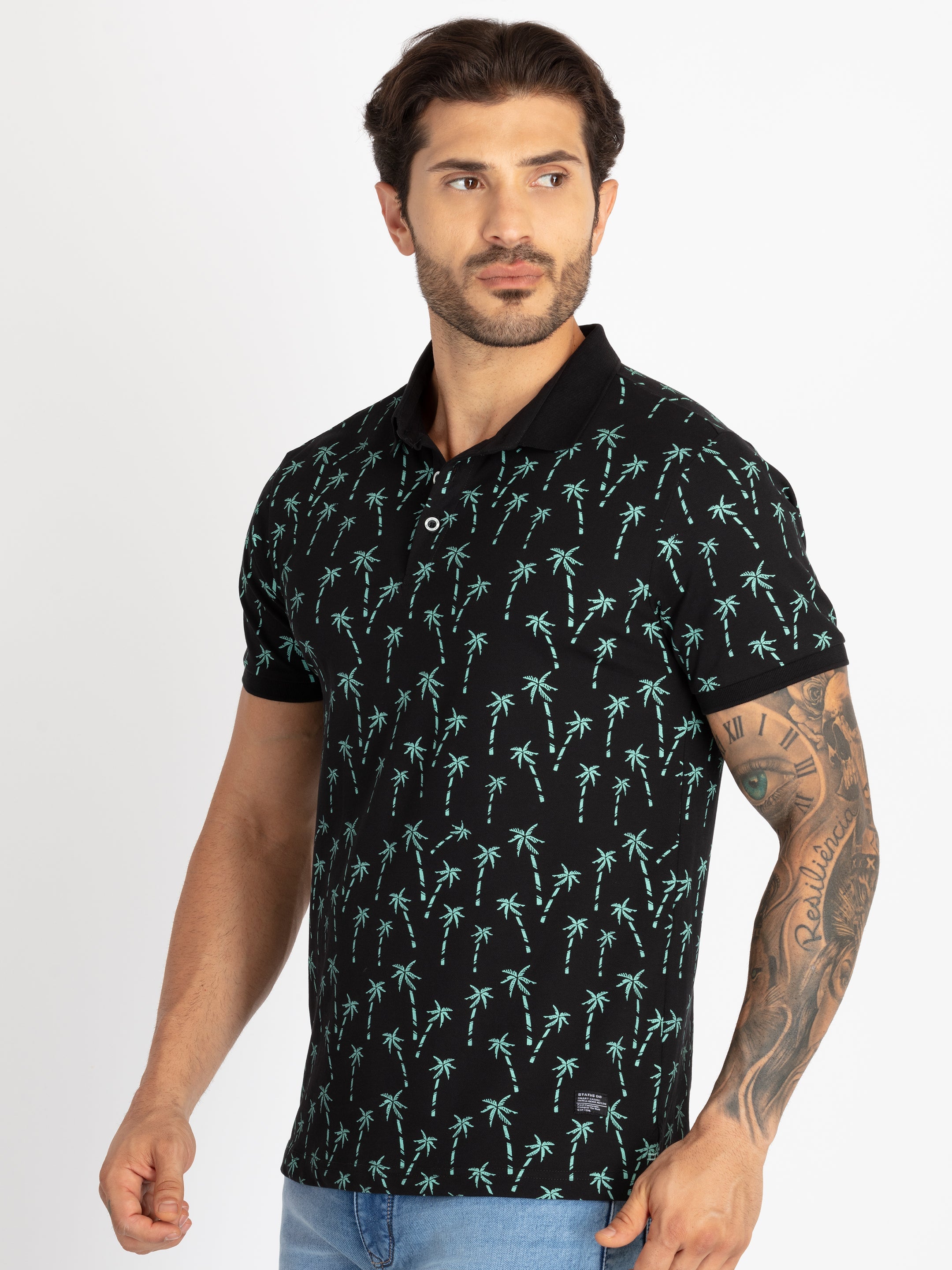 Mens All Over Printed Polo T-Shirt Secondary image