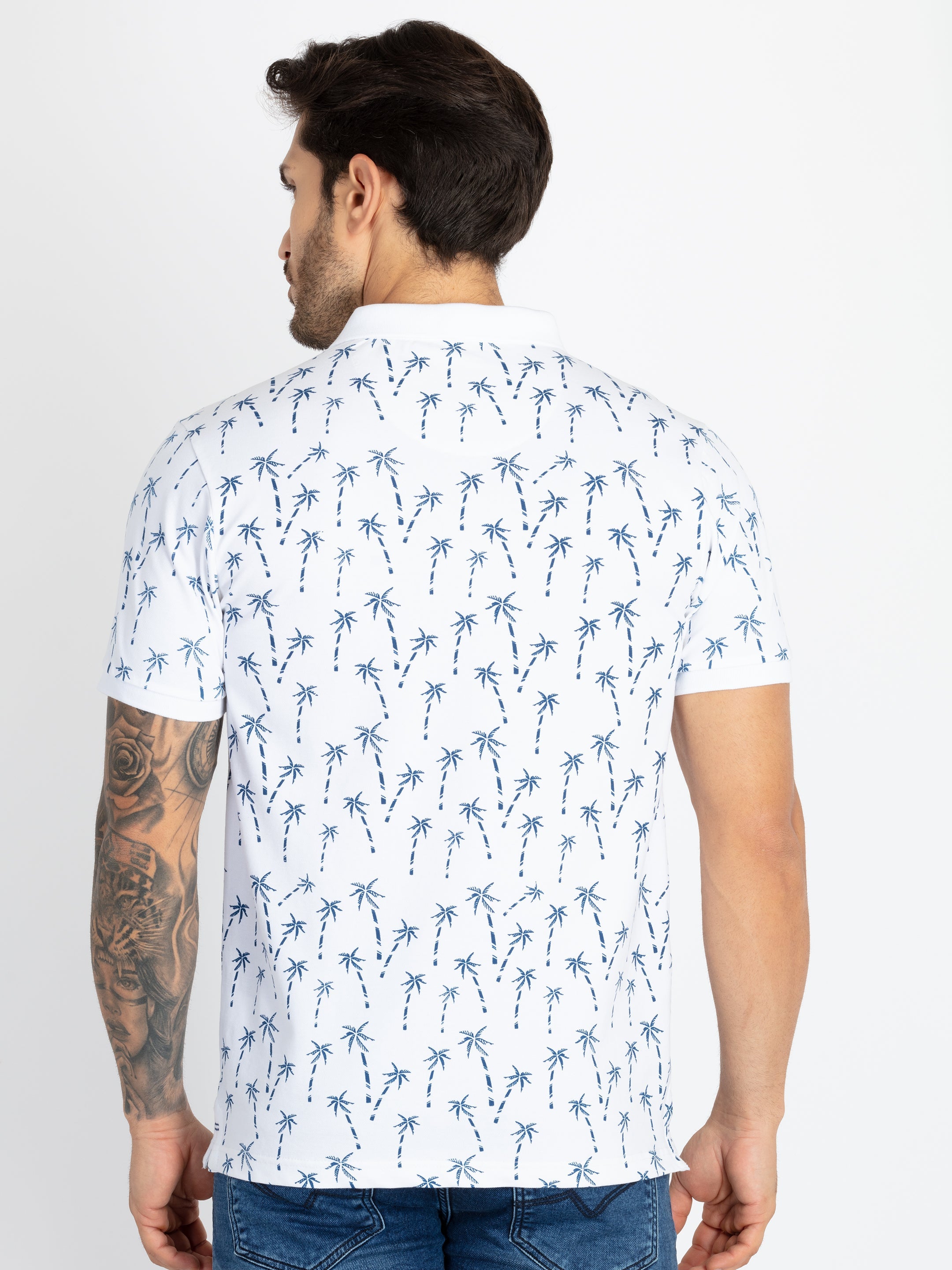 Mens All Over Printed Polo T-Shirt