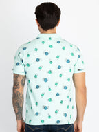 Mens All Over Printed Polo T-Shirt