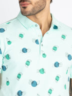 Mens All Over Printed Polo T-Shirt