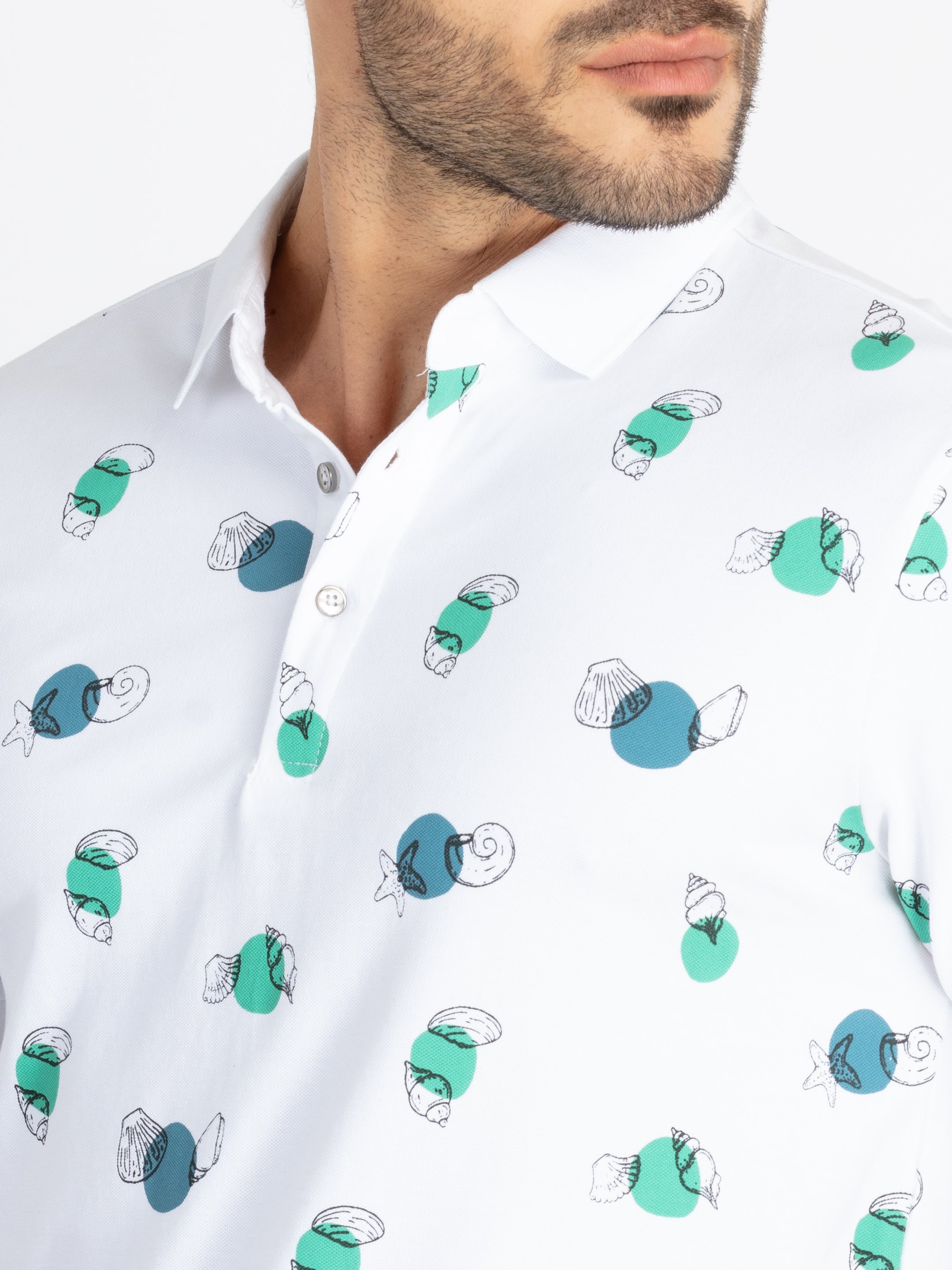 Mens All Over Printed Polo T-Shirt