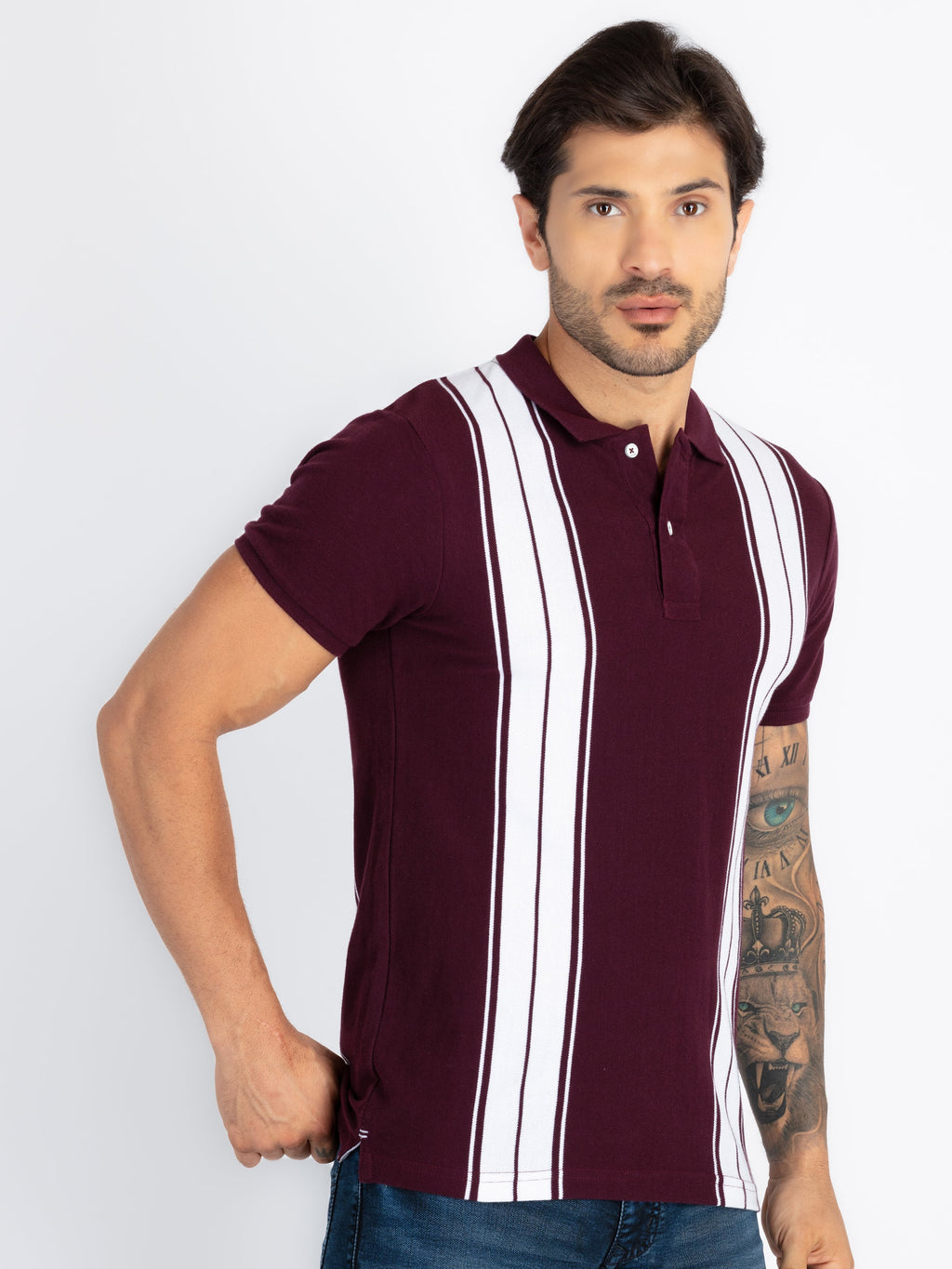 Mens Colourblock Polo T-Shirt