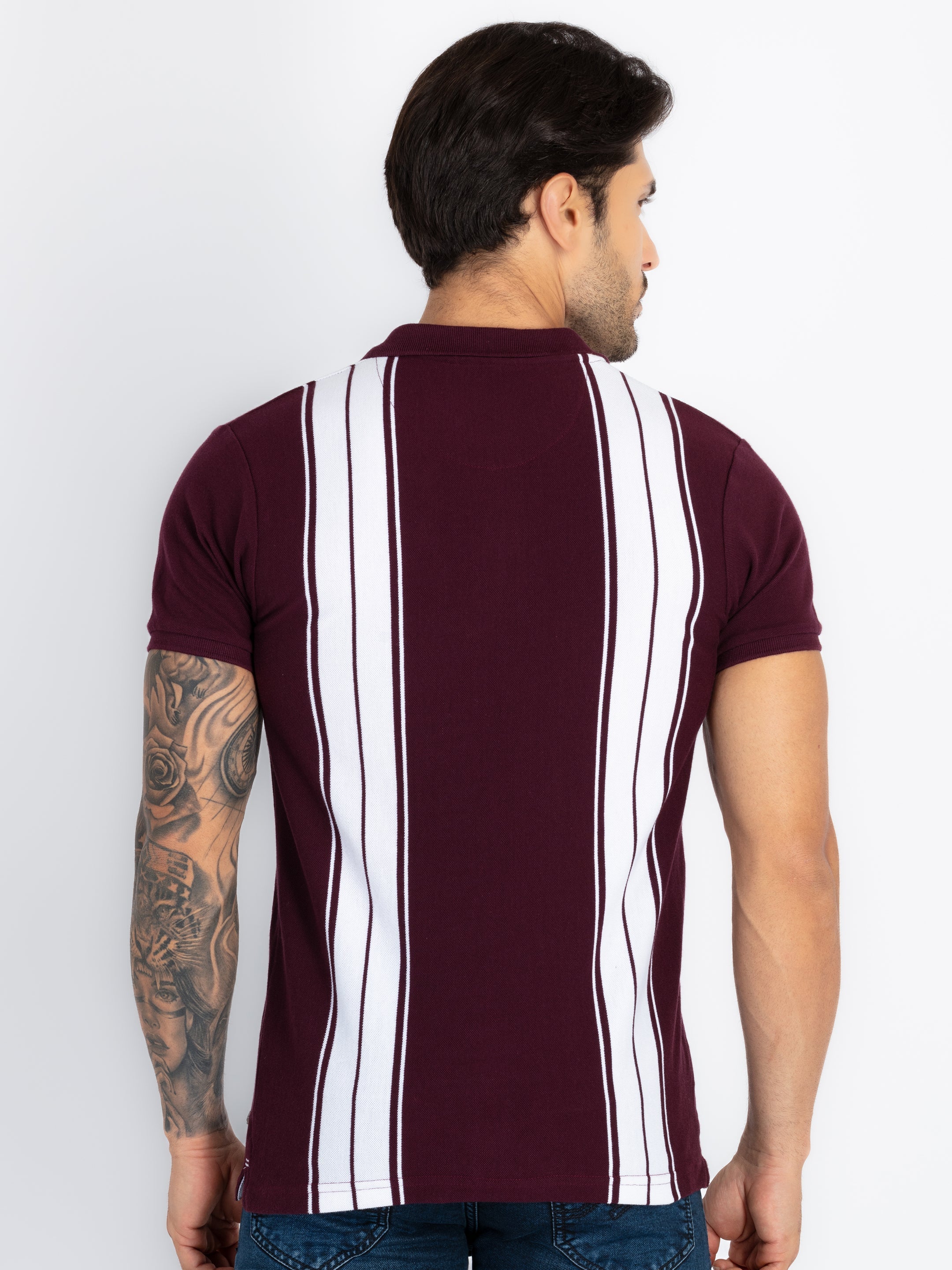 Mens Colourblock Polo T-Shirt