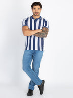 Mens Striped Polo T-Shirt