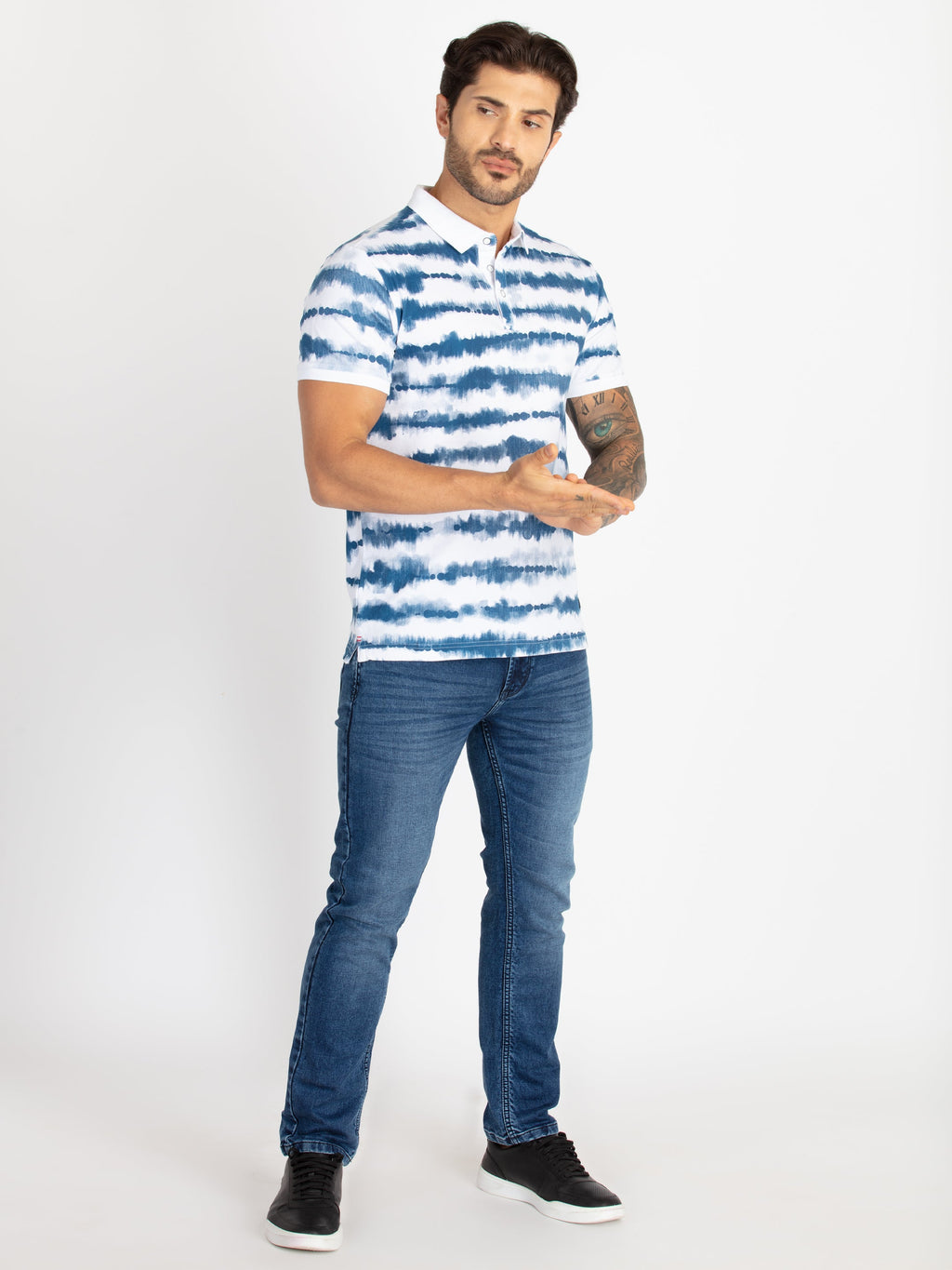 Mens All Over Printed Polo T-Shirt