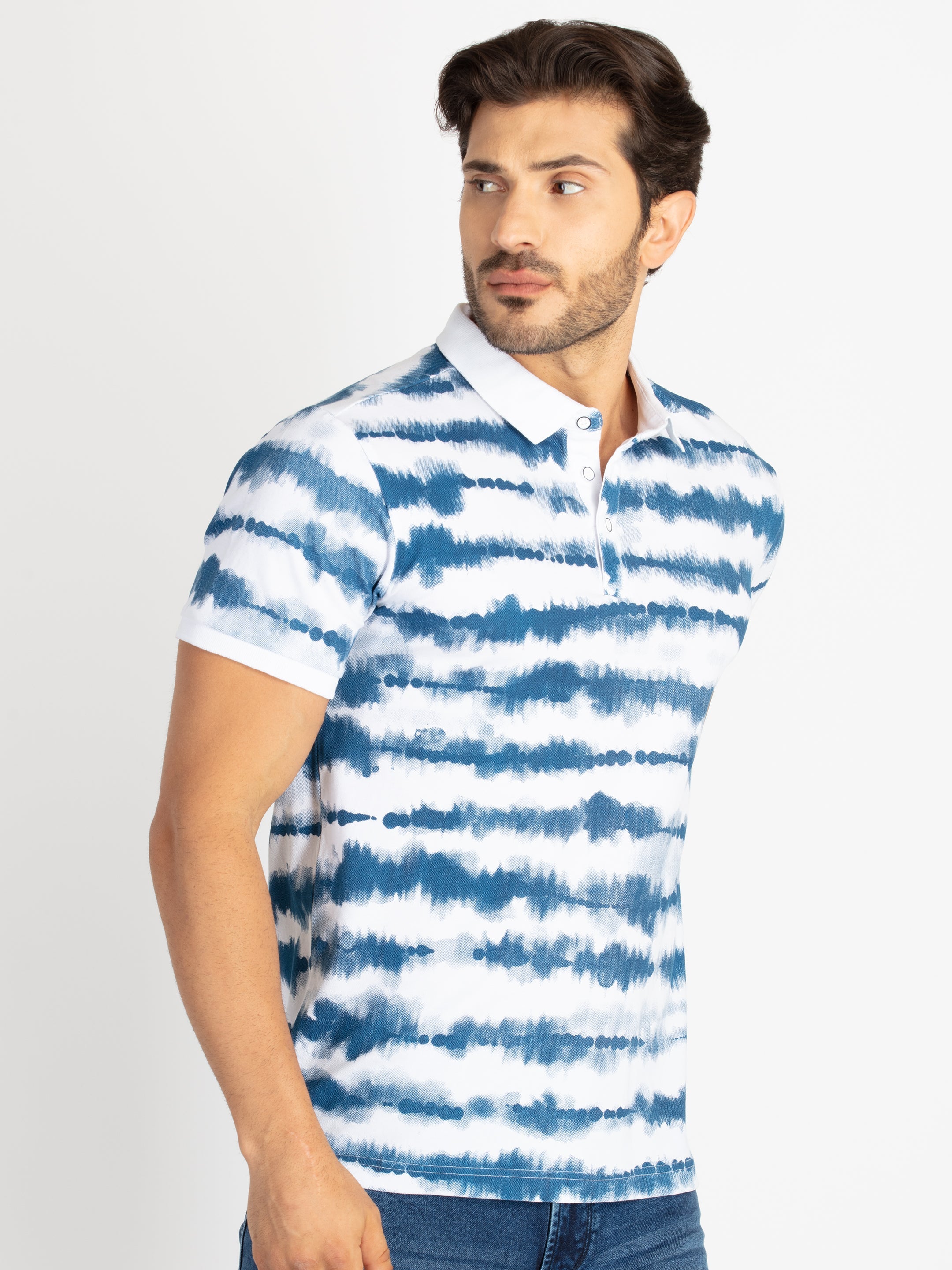 Mens All Over Printed Polo T-Shirt
