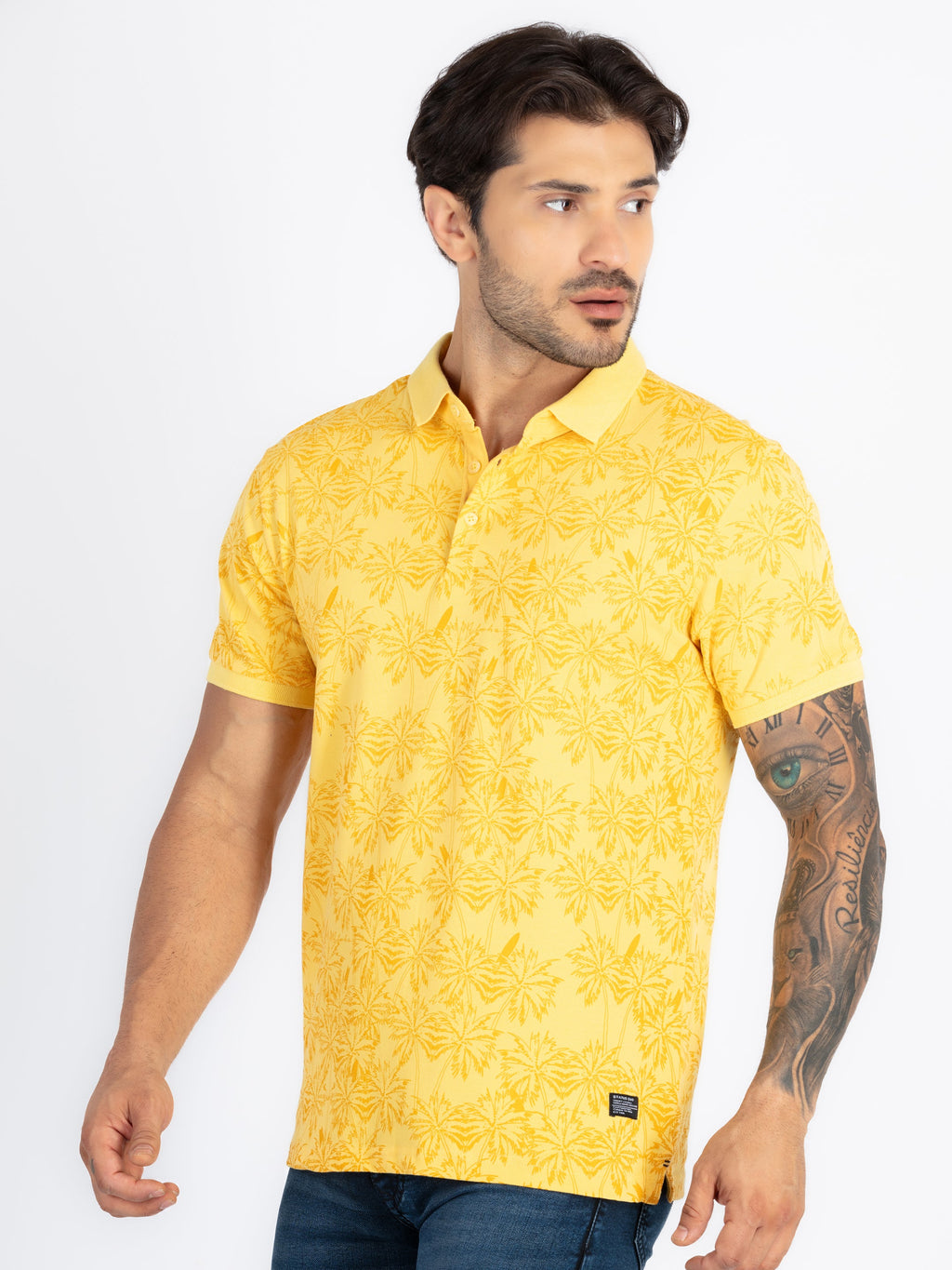 Mens All Over Printed Polo T-Shirt