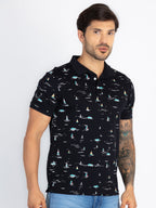 Mens All Over Printed Polo T-Shirt