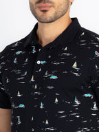 Mens All Over Printed Polo T-Shirt