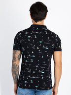 Mens All Over Printed Polo T-Shirt