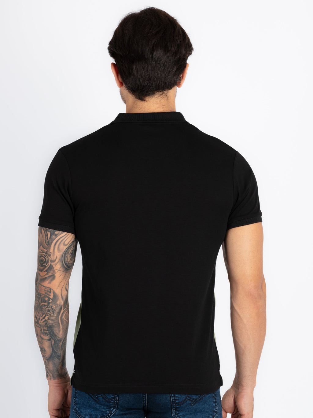 Mens Colourblock Polo T-Shirt