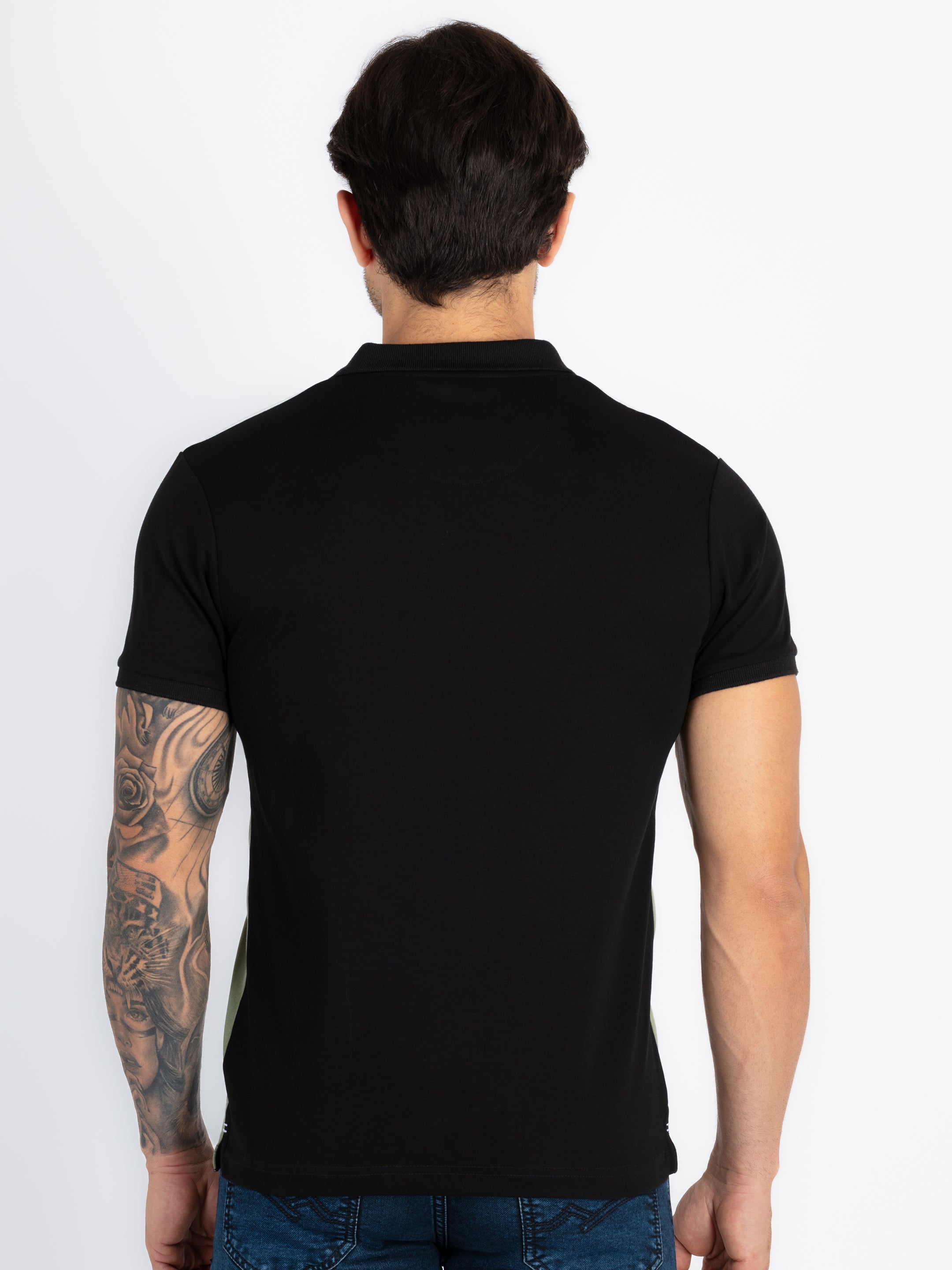 Mens Colourblock Polo T-Shirt