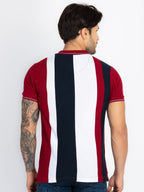 Mens Colourblock Polo T-Shirt
