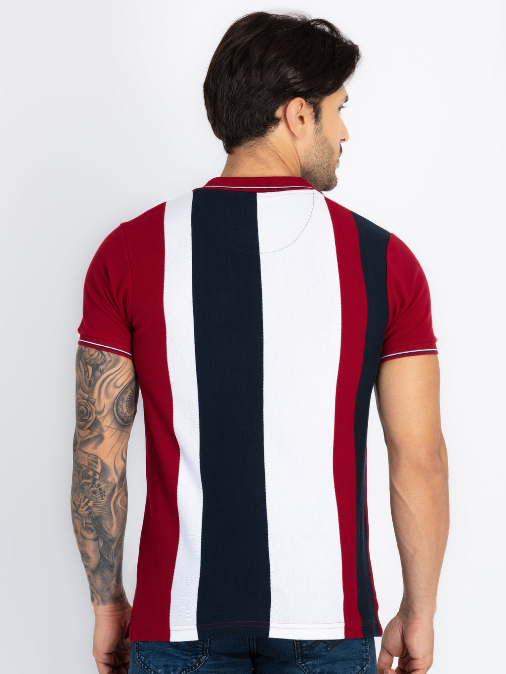 Mens Colourblock Polo T-Shirt