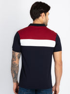 Mens Colourblock Polo T-Shirt