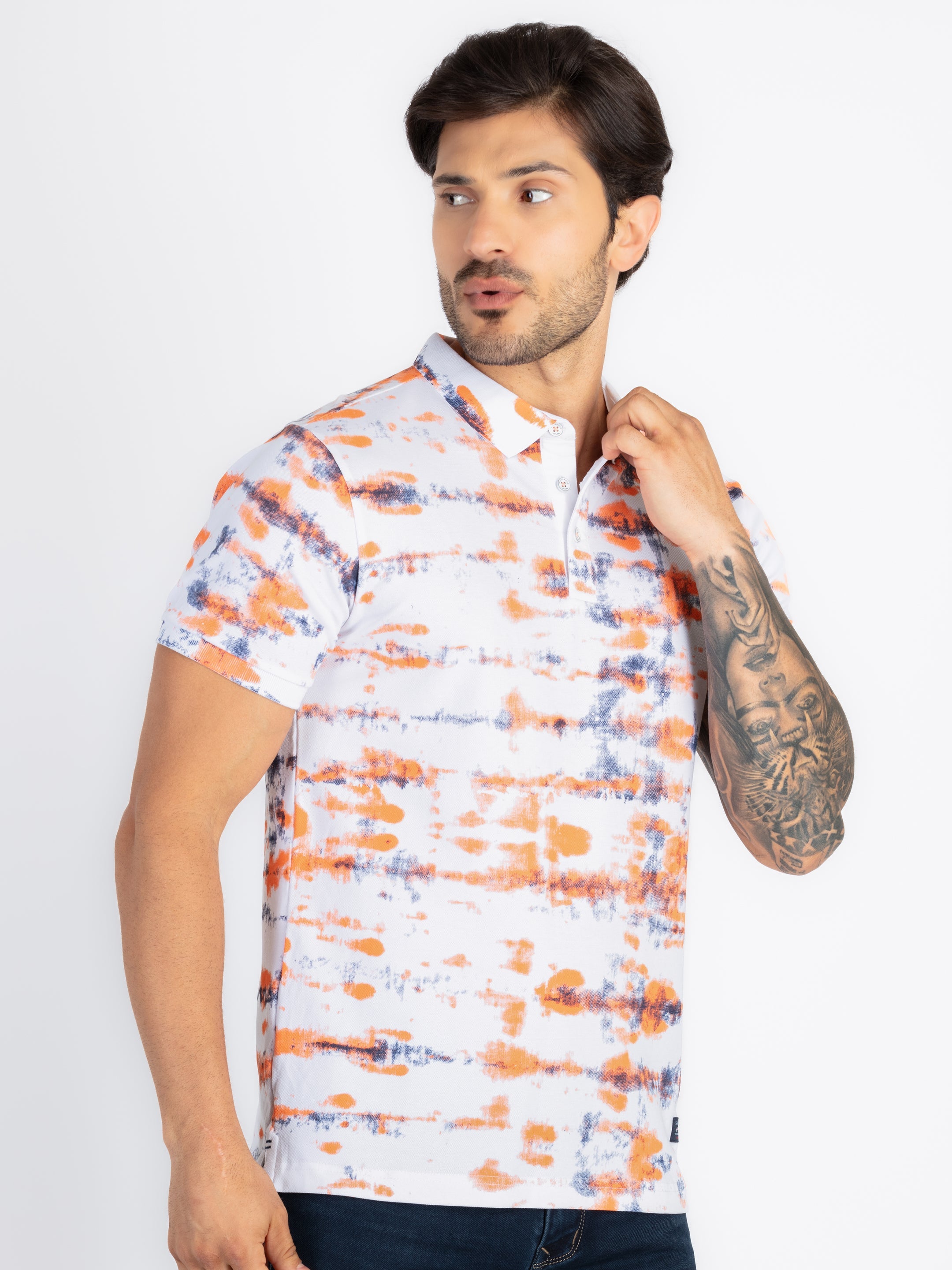 Mens All Over Printed Polo T-Shirt Secondary image