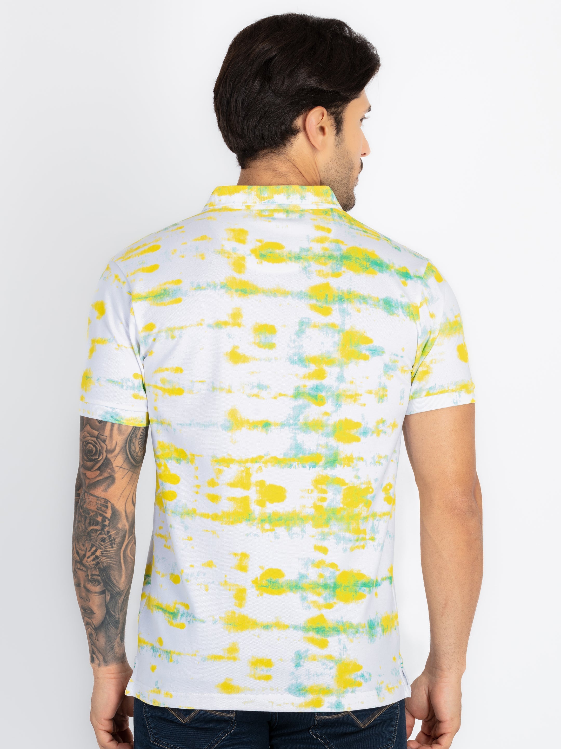 Mens All Over Printed Polo T-Shirt