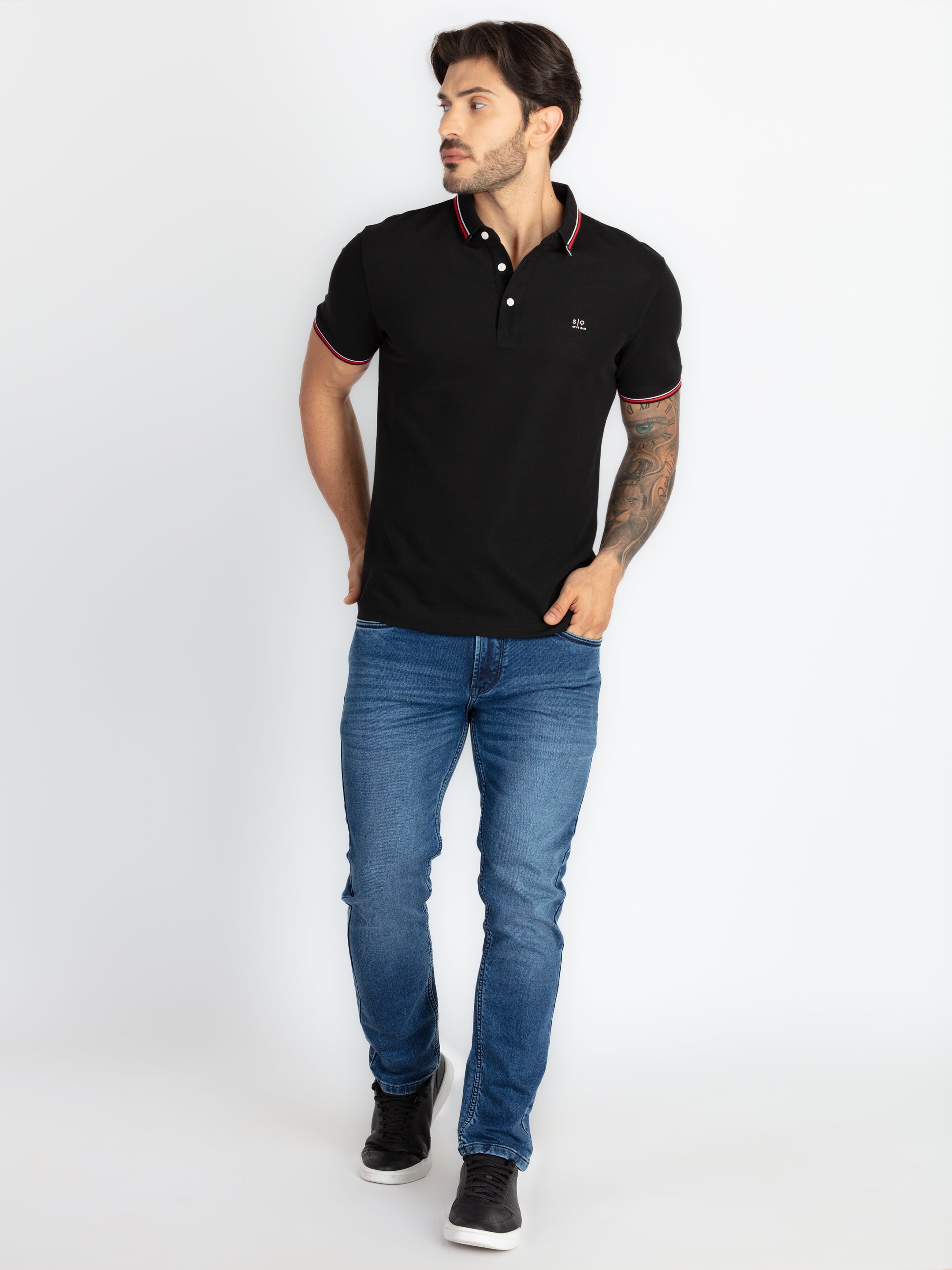 Mens Solid Polo T-Shirt