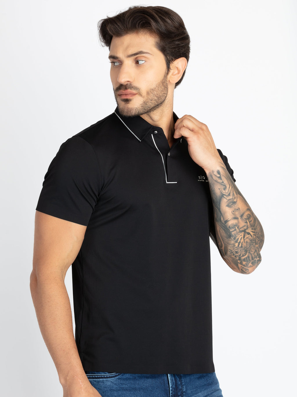 Mens Solid Polo T-Shirt