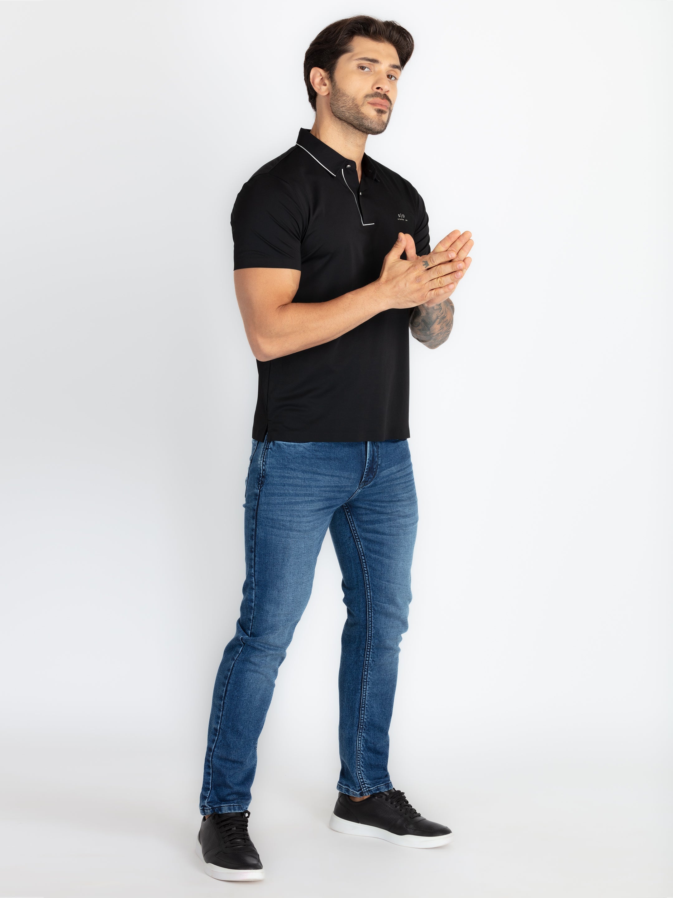 Mens Solid Polo T-Shirt