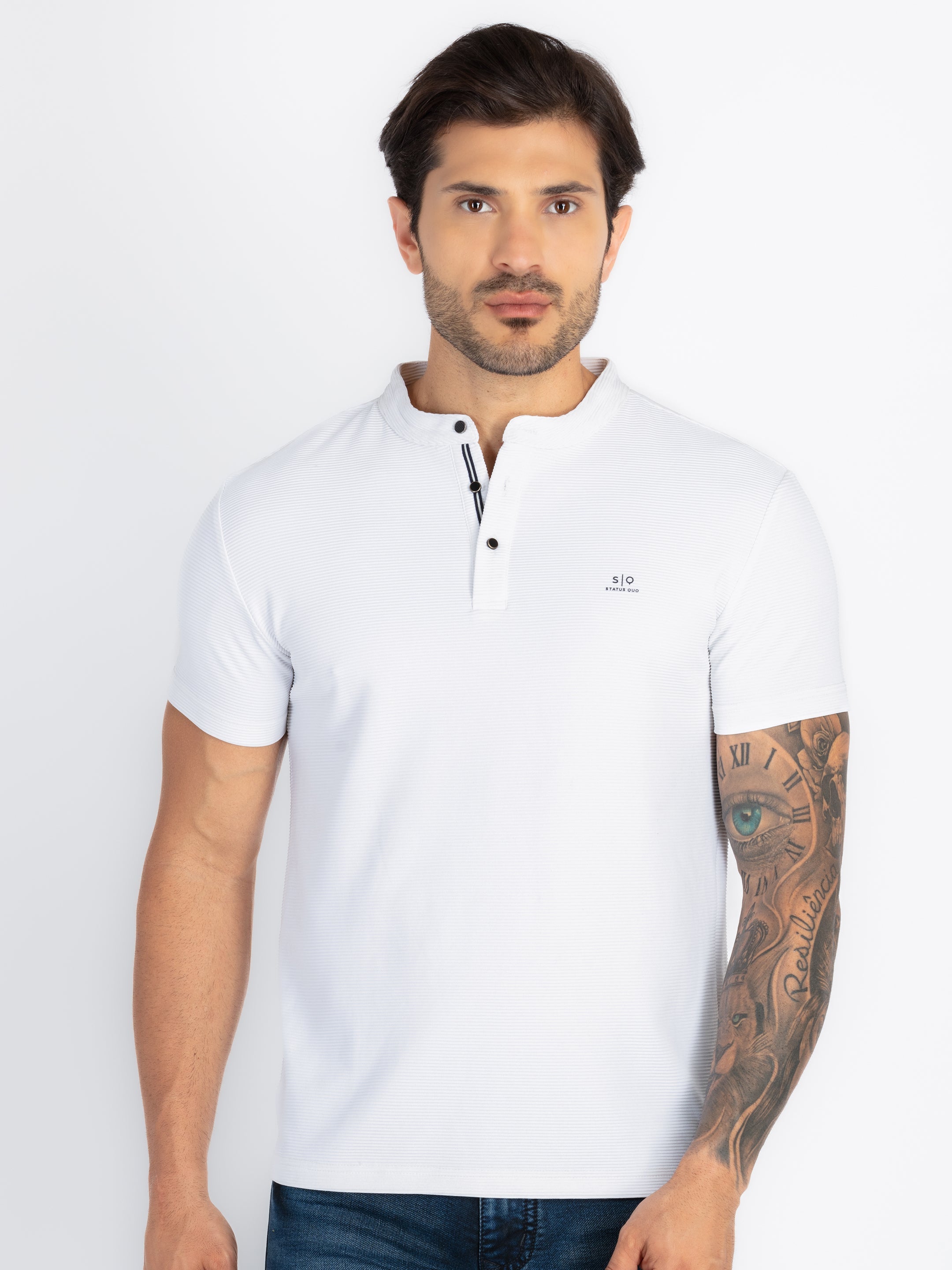 Status Quo |Men's Printed Polo T-shirt - 3XL, 4XL, 5XL