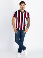 Mens Striped Polo T-Shirt