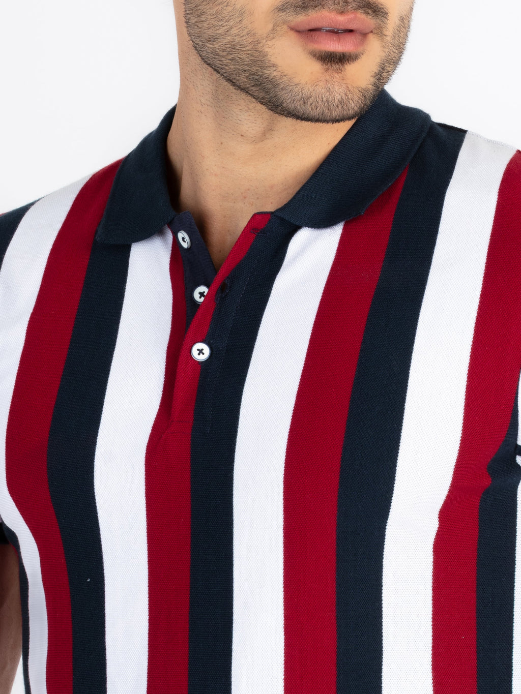 Mens Striped Polo T-Shirt